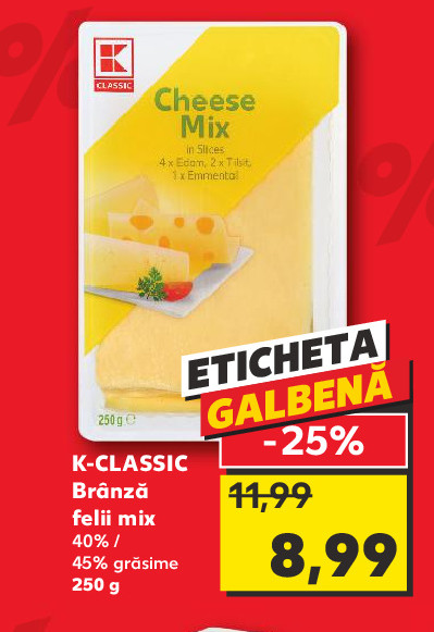 Branza felii mix 40% grasime ambalat picture