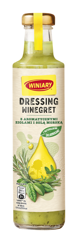 Dressing winegret z aromatycznymi ziołami i solą morską picture