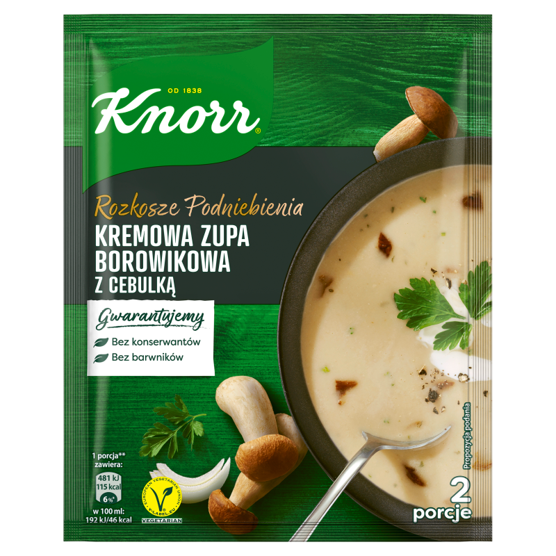 Kremowa zupa borowikowa z cebulką picture