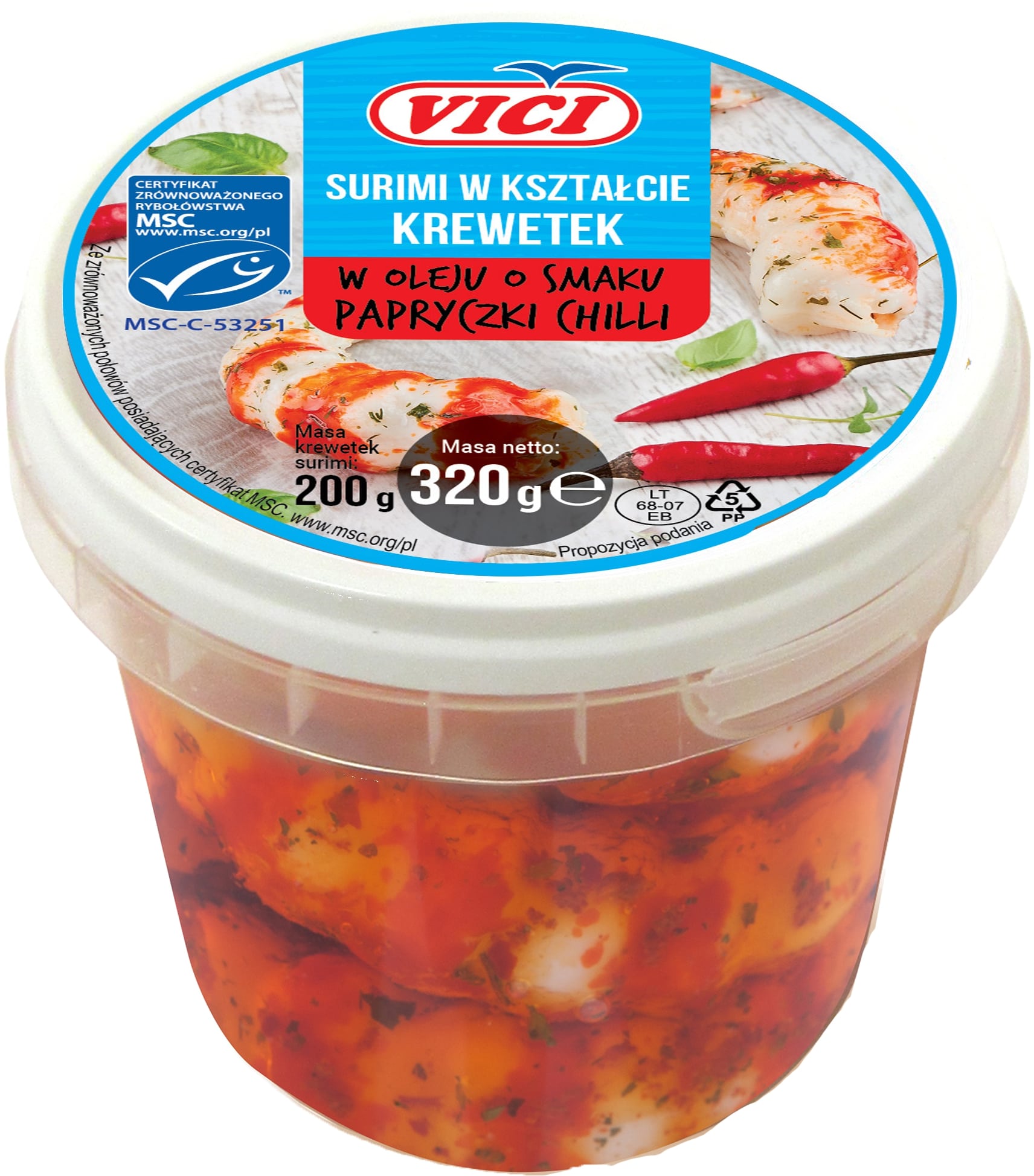 Surimi w oleju o smaku papryczki chilli picture