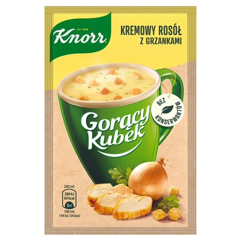 Kremowy rosół z grzankami picture