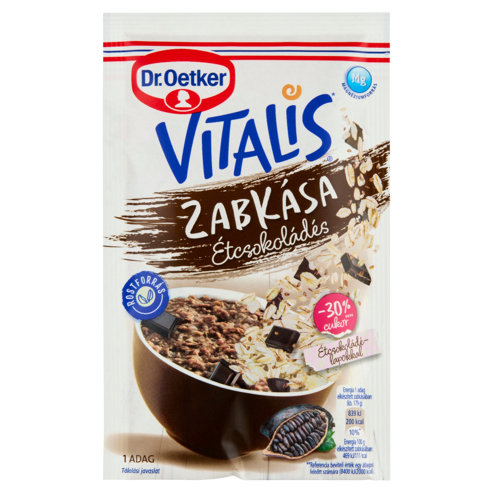 Zabkása,vitalis szuperkása étcsokoládés -30 % cukortartalommal picture
