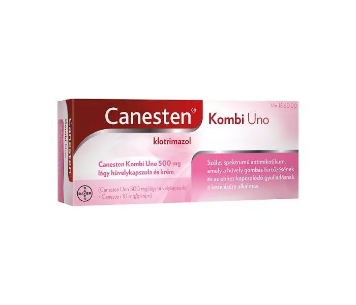 Kombi uno,hüvelytabletta 500 mg+krém 20 g picture