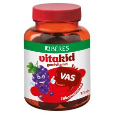 Vitakid vas cukormentes gumitabletta étrend-kiegészítő picture