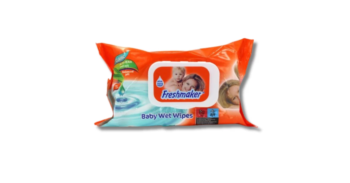 Baby wet wipes aloe vera nedves törlőkendő picture