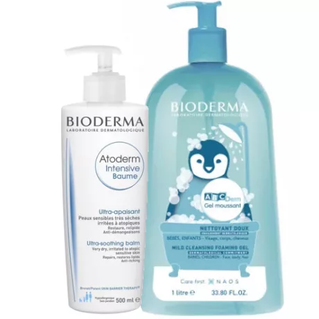Abc derm fürdető gél 1000 ml + atoderm intensive nyugtató balzsam 500 ml picture