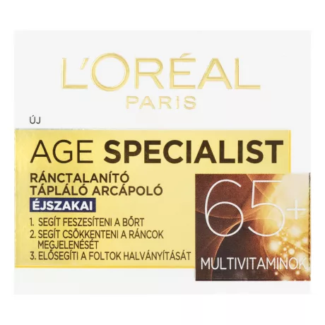 Arcszobrász krém,age specialist 65+ éjszakai picture