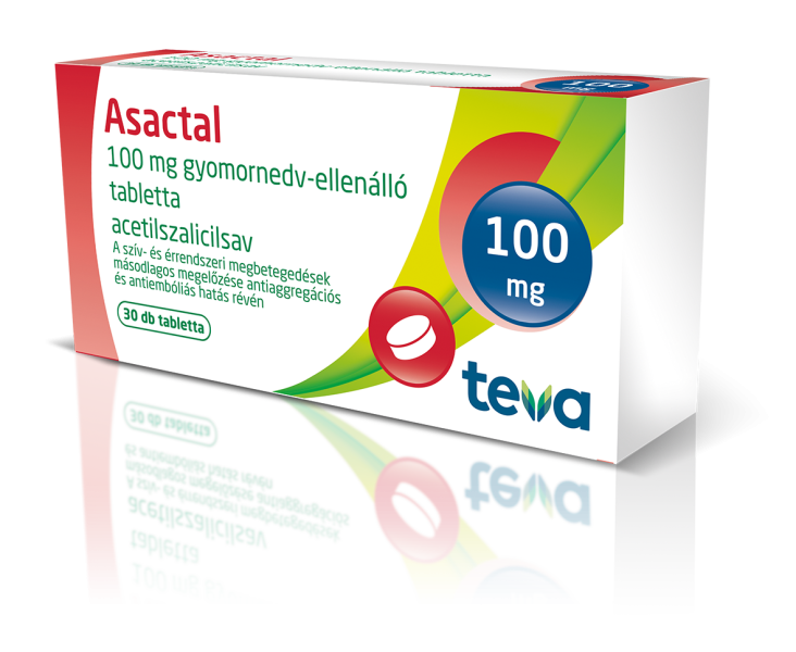Asactal 100 mg gyomornedv-ellenálló tabletta picture