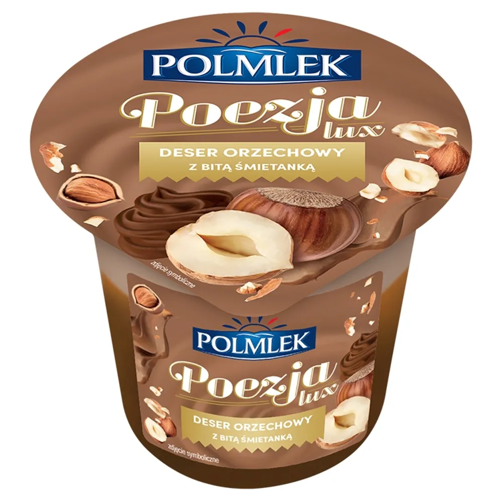 Deser mleczny orzechowy z bitą śmietaną picture