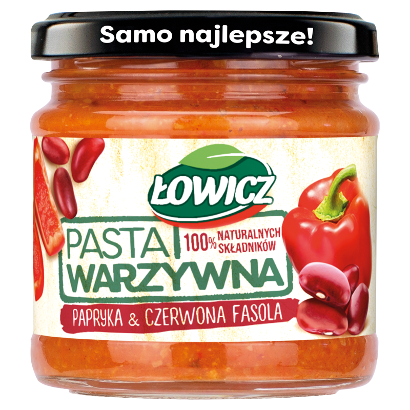 Pasta warzywna z papryką i czerwoną fasolą picture