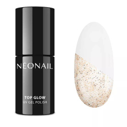 Top glow hybrydowy z drobinkami gold picture