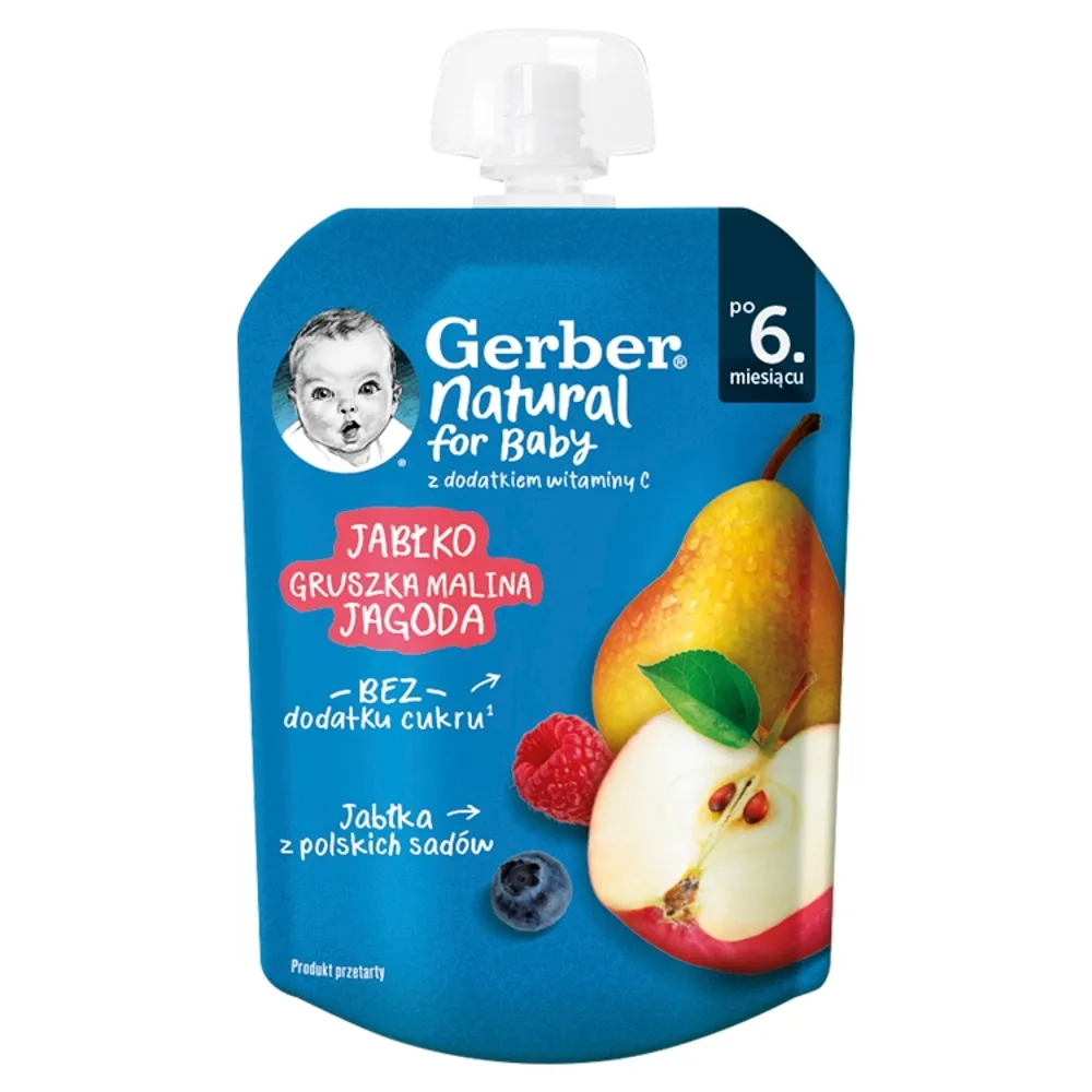 Deserek jabłko gruszka malina i jagoda picture