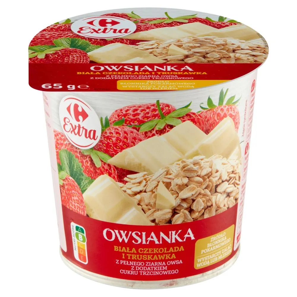 Owsianka biała czekolada i truskawka picture