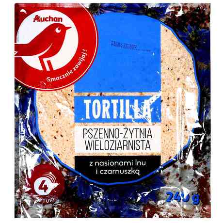 Tortilla pszenno- żytnia wieloziarnista z nasionami lnu i czarnuszką picture