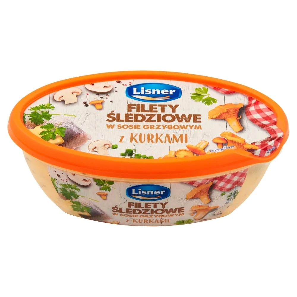 Filety śledziowe w sosie grzybowym z kurkami picture