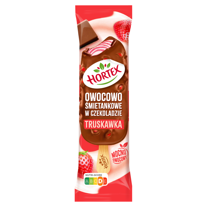 Lody owocowo-śmietankowe truskawka w białej czekoladzie picture