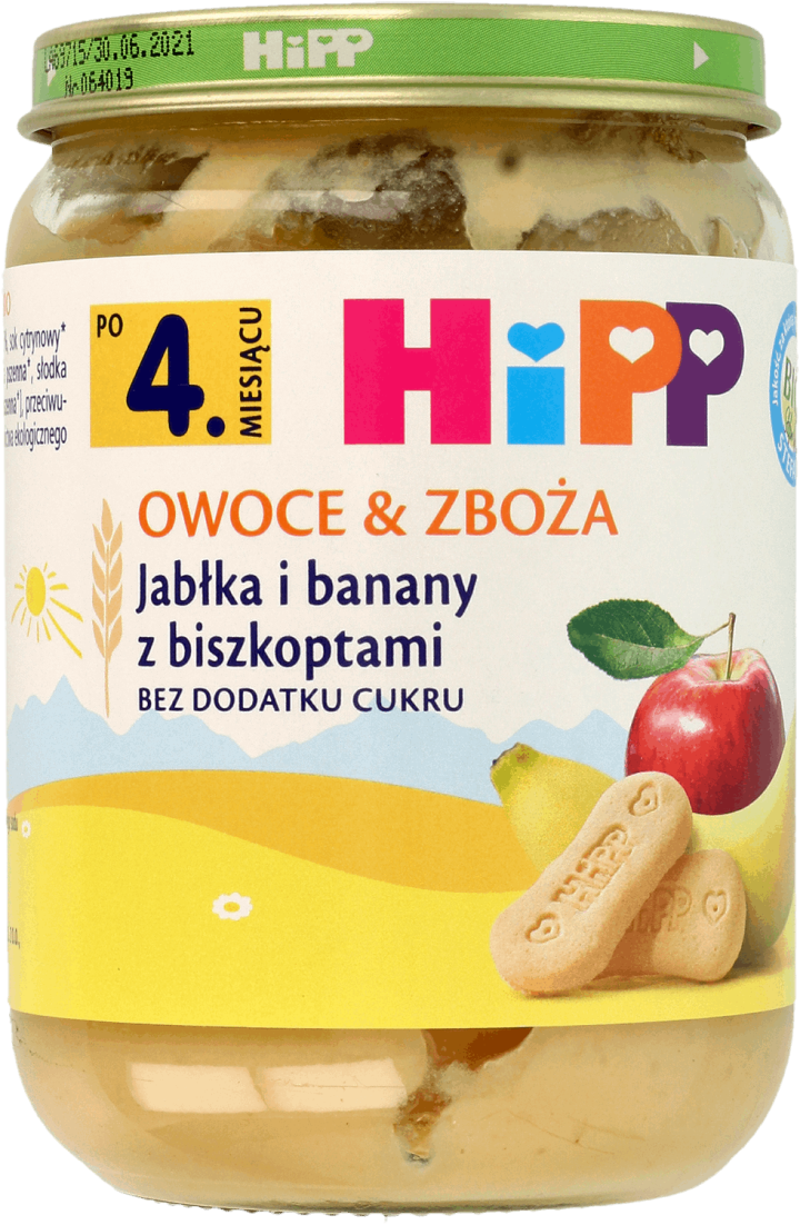 Jabłka i banany z biszkoptami picture