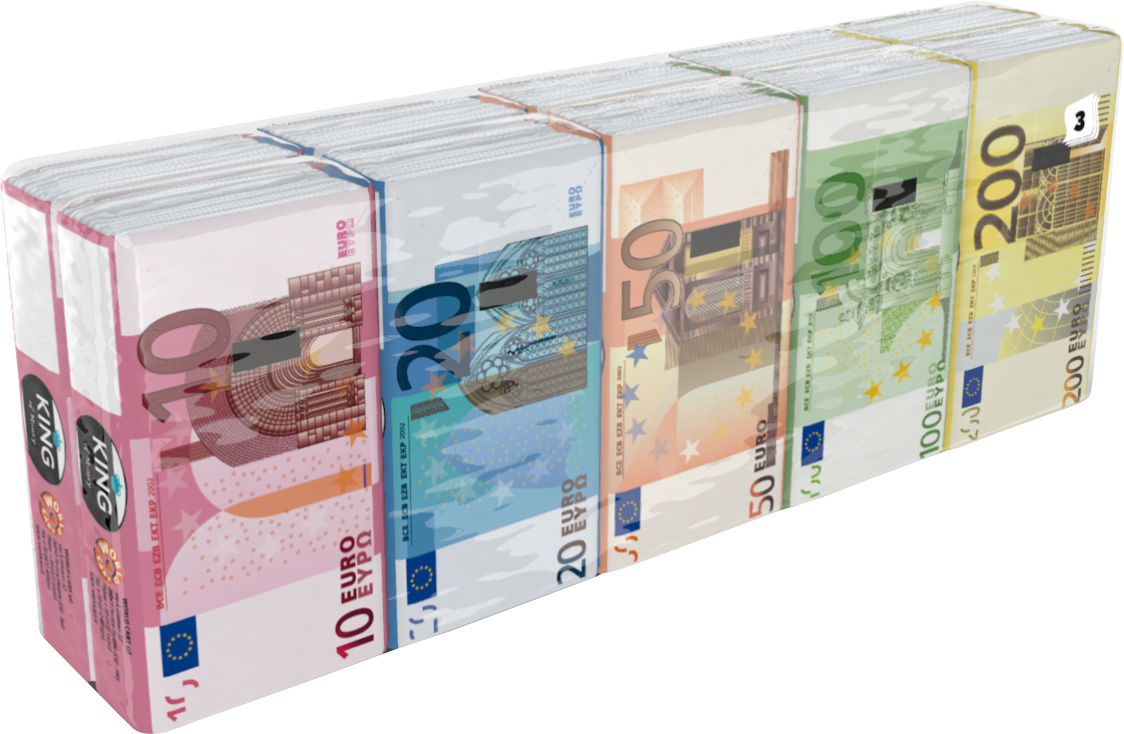 Chusteczki higieniczne money euro picture