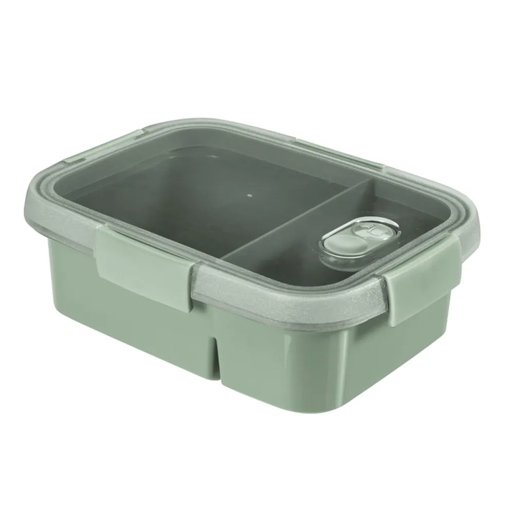 Pojemnik na żywność prostokątny smart to go dual 600 ml + 300 ml zielony picture