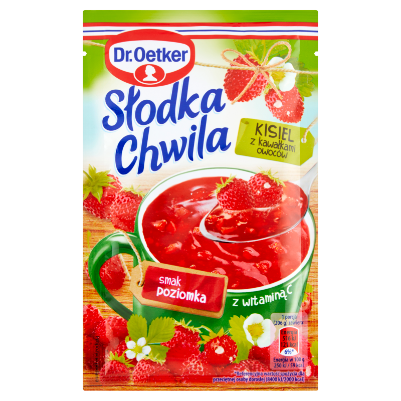 Kisiel poziomkowy z kawałkami owoców picture