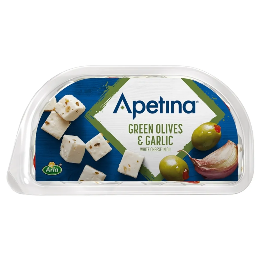 Ser biały grenn olives garlic picture