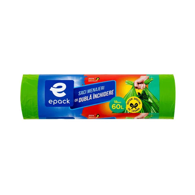 Saci menajeri 60 l dubla inchidere verde picture