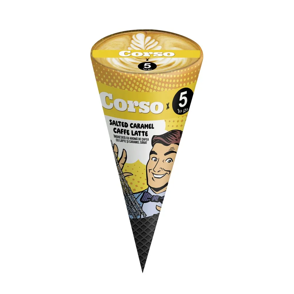 Inghetata cornet  5 to go cafea cu lapte-caramel sarat picture