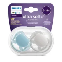 Suzete ultra soft scf091/17 pentru 6-18 luni bleu/gri picture