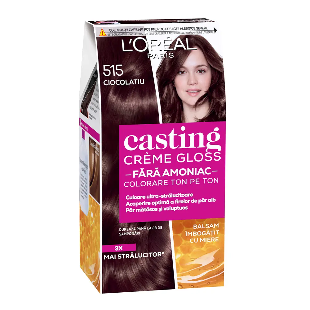 Vopsea de par semi-permanenta  paris casting creme gloss 515 ciocolatiu, fara amoniac picture