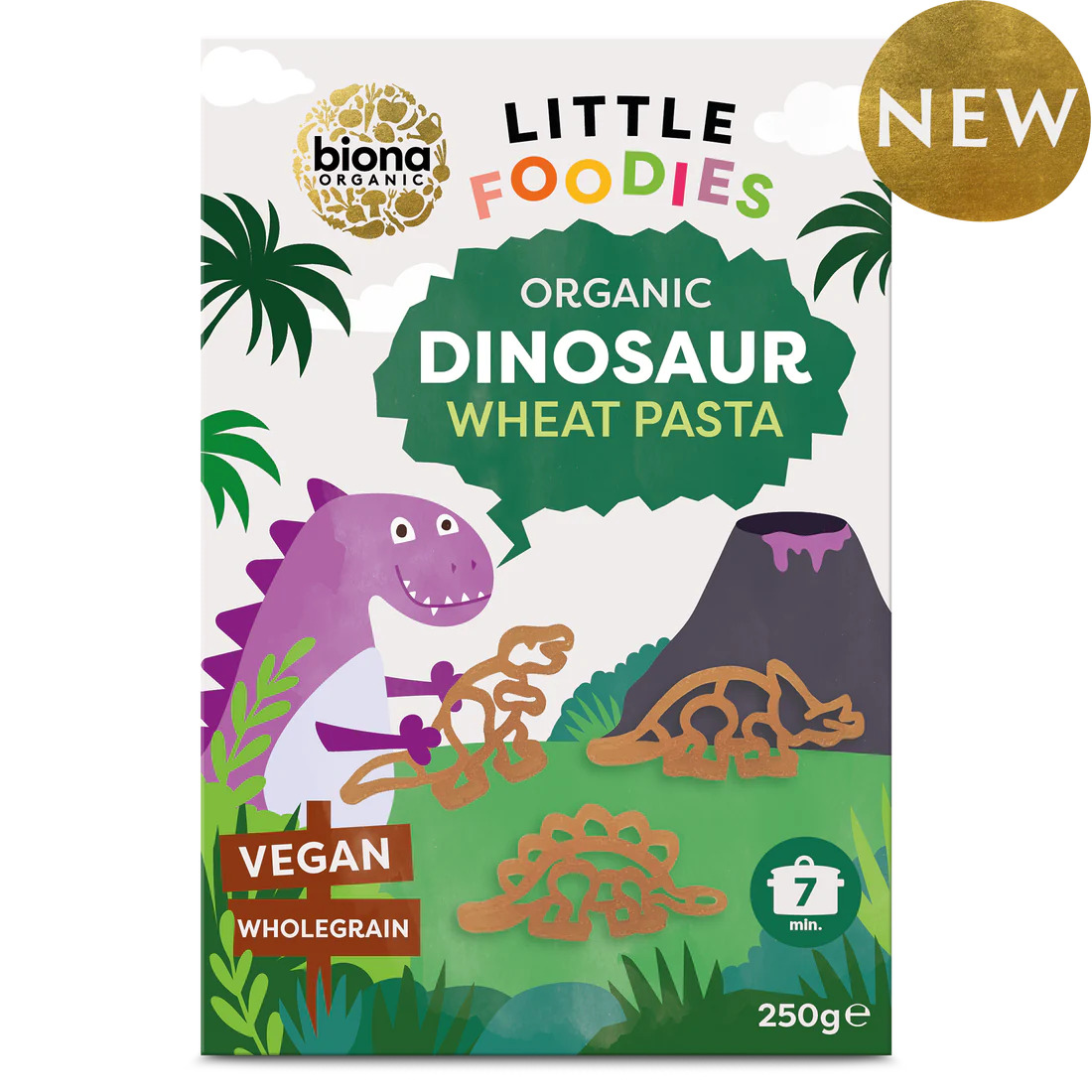Paste bio din grau integralpentru copii, dinozauri picture
