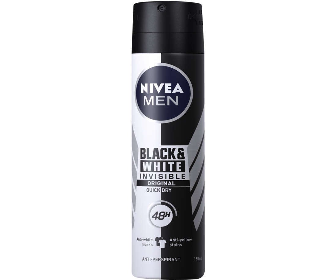 Deodorant spray invisible black & white picture