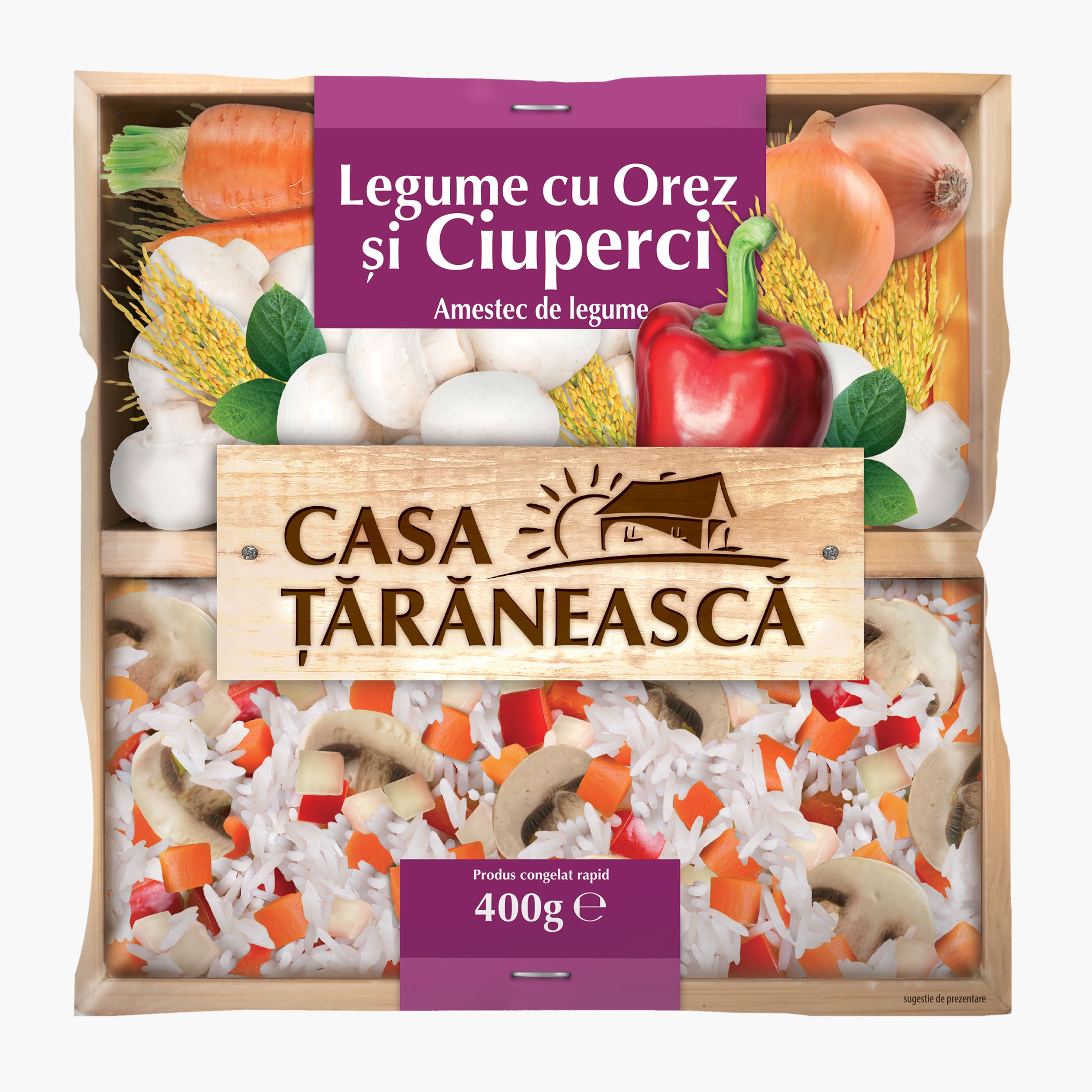 Amestec legume congelate cu orez si ciuperci picture