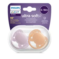 Suzete ultra soft scf091/33 pentru 6-18 luni roz/portocaliu picture