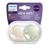 Suzete ultra soft scf091/05 pentru 0-6 luni verde/galben picture
