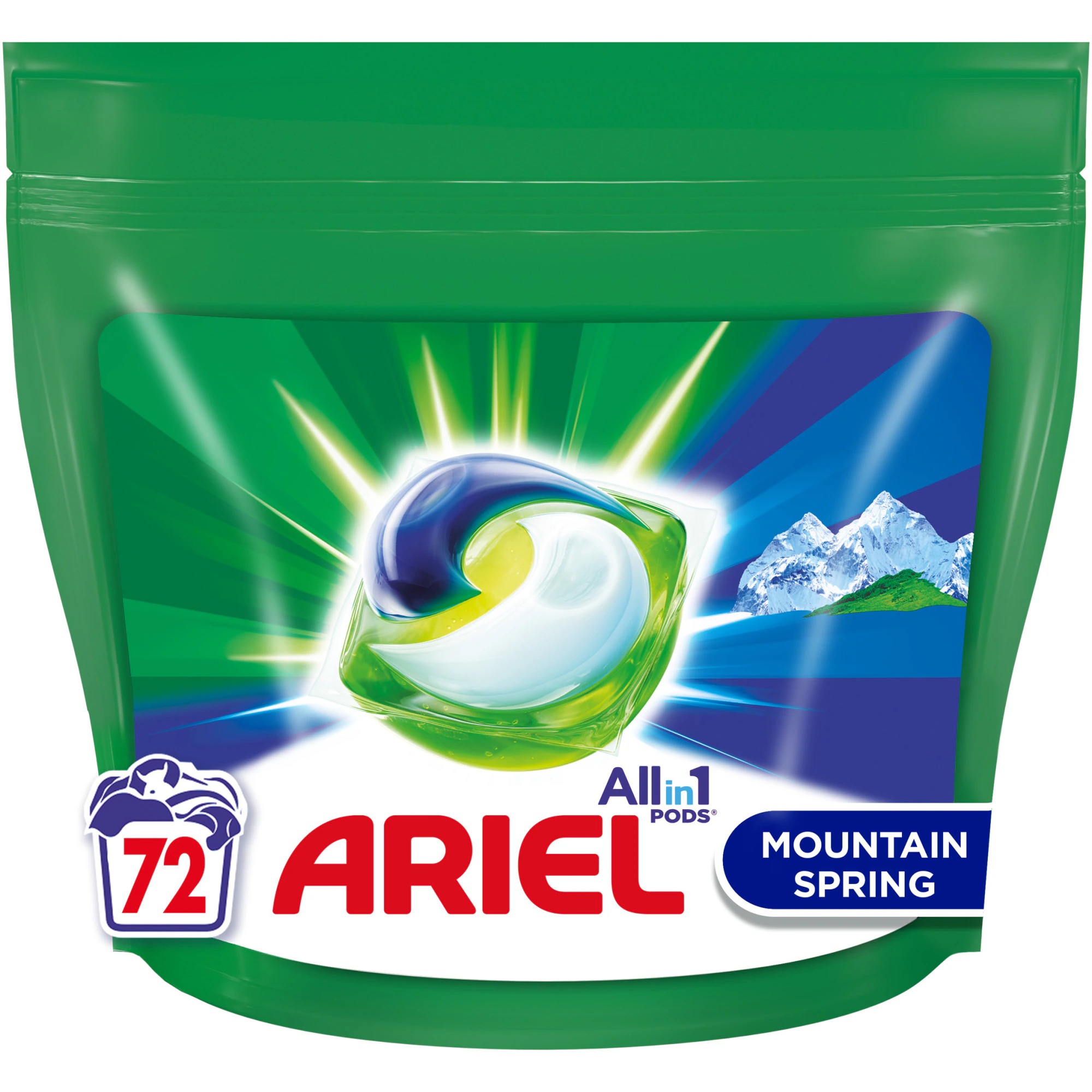 Detergent automat gel capsule all in 1 pods mountain spring picture