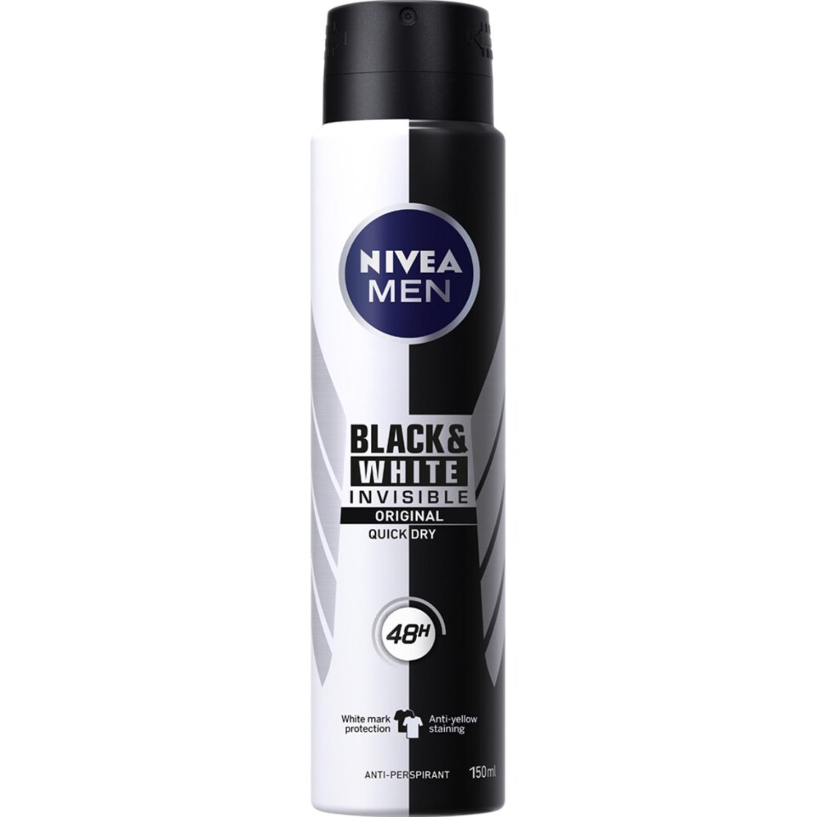 Deodorant spray invisible black & white picture