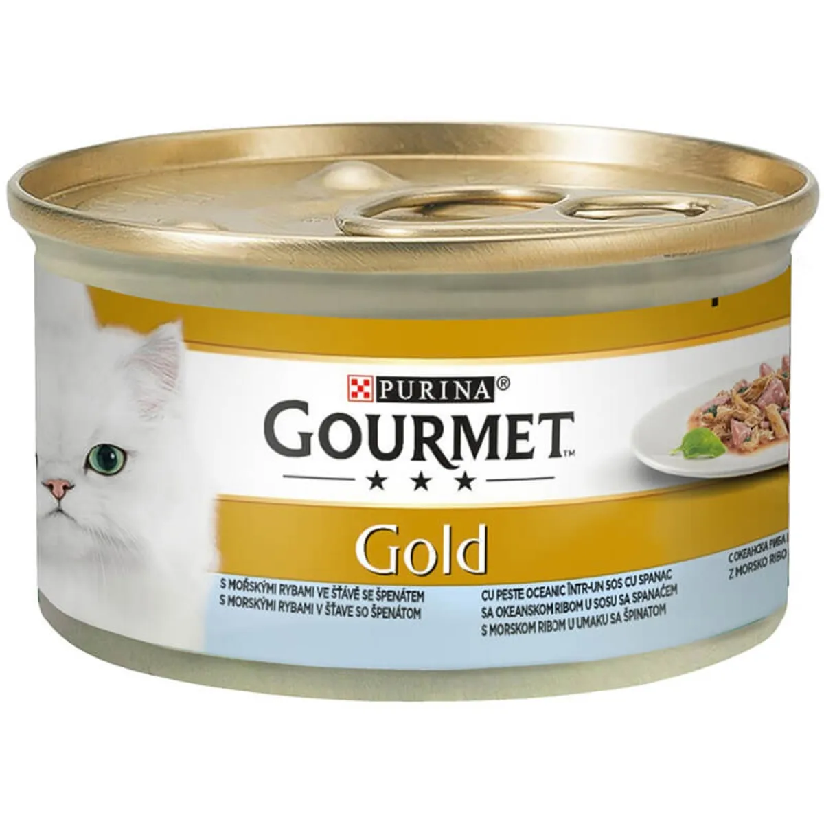 Gourmet gold double pleasure cu pește oceanic și spanac în sos picture
