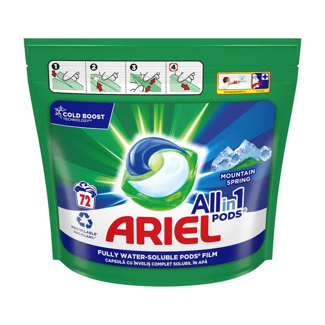 Detergent automat gel capsule all in 1 pods mountain spring picture