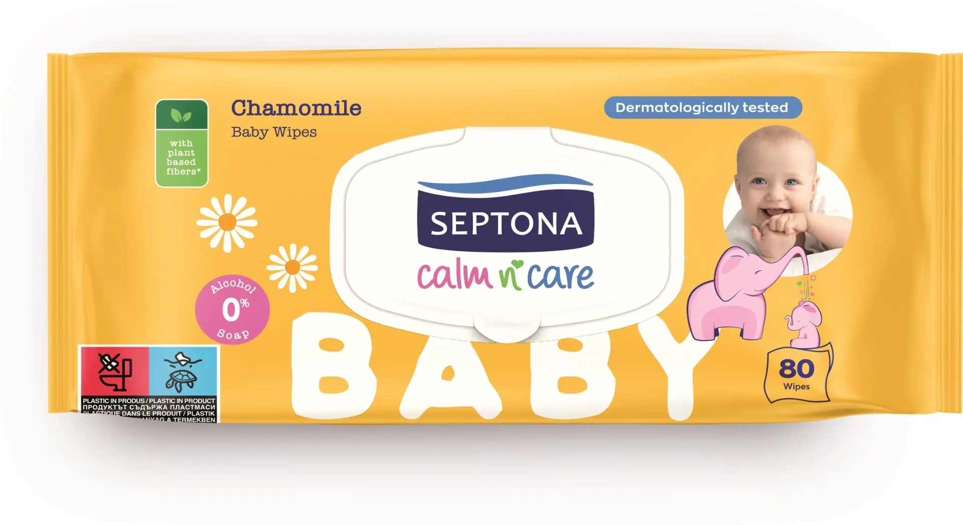 Servetele umede bebe sesitive calm & care musetel picture