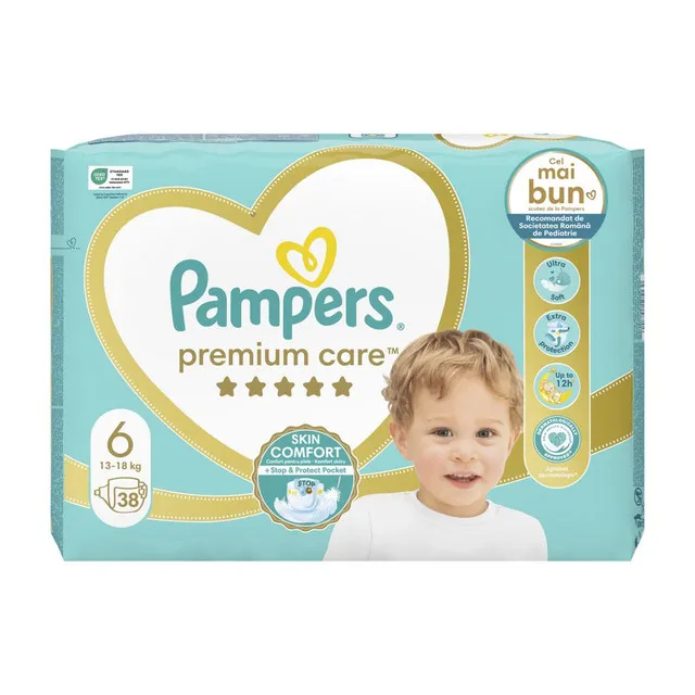 Scutece  premium care, marimea 6, 13-18kg picture