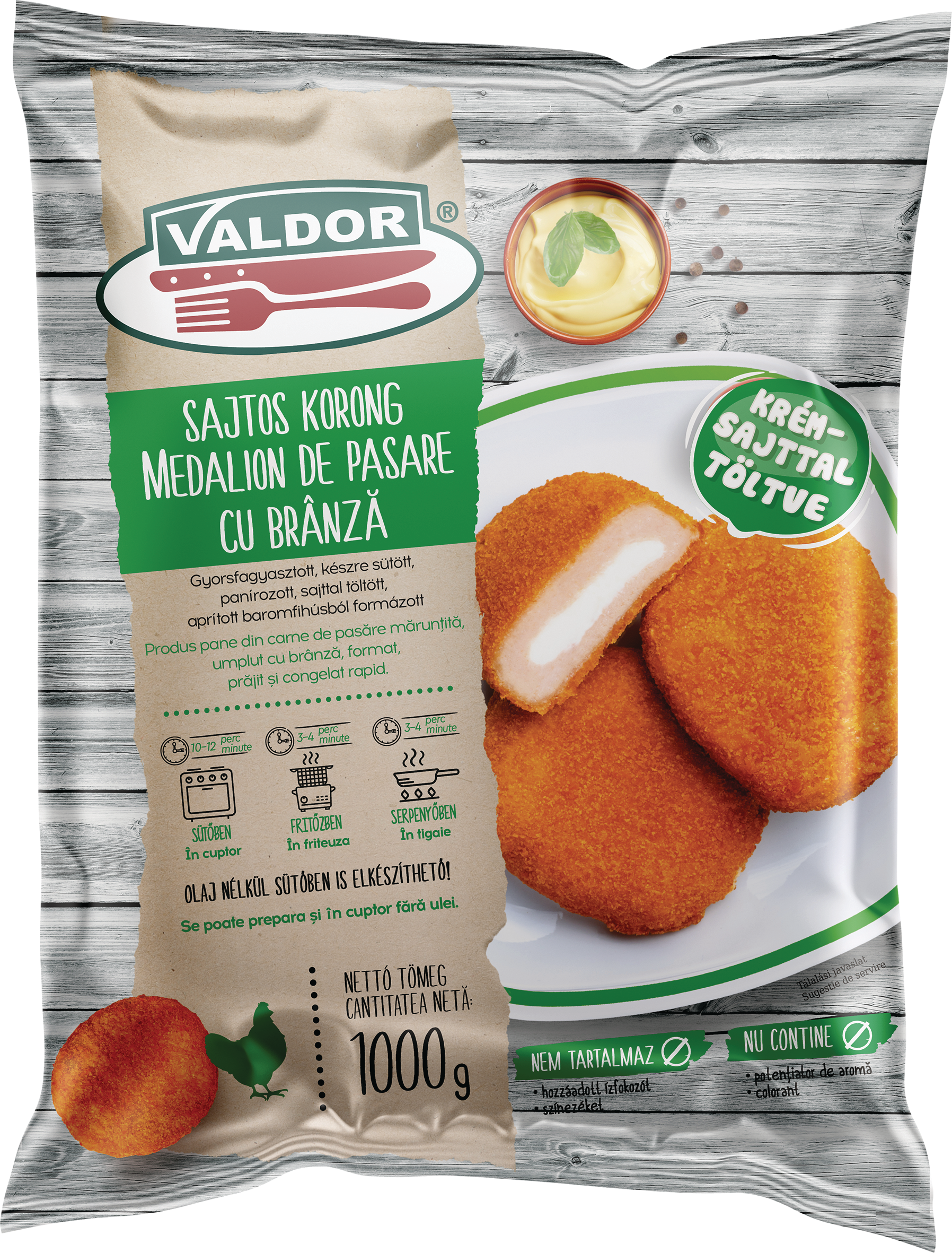 Medalion pasare cu cascaval congelat ambalat picture