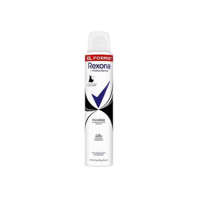 Deodorant spray motion sense invisible black & white picture