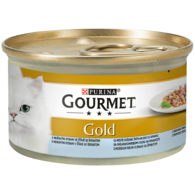 Gourmet gold double pleasure cu pește oceanic și spanac în sos picture