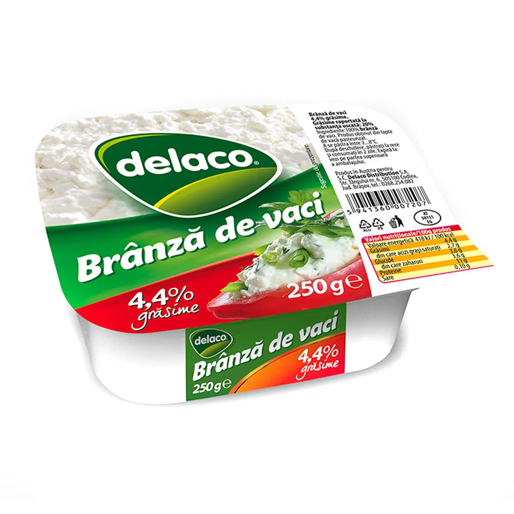 Branza proaspata de vaci 4.4% grasime ambalata picture