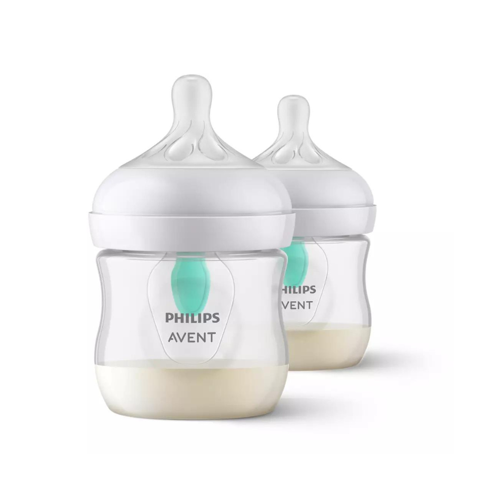Set 2 biberoane  avent natural response cu dispozitiv anticolici airfree, 0 luni+, 2x1, scy670/02 picture