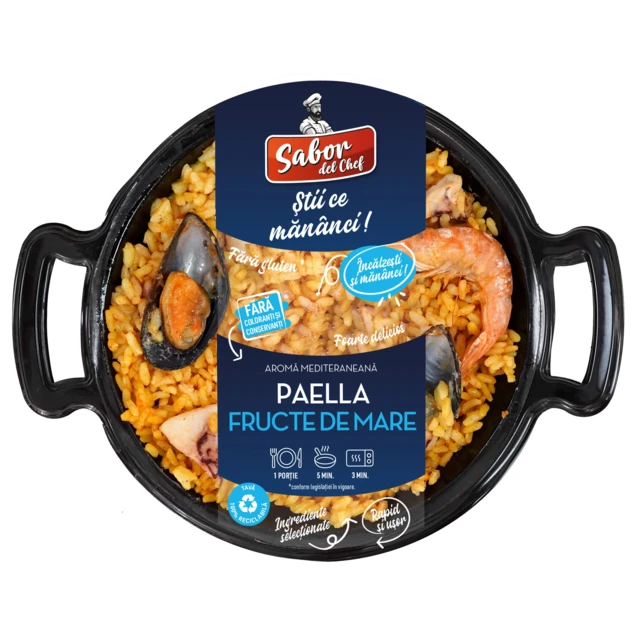 Paella cu fructe de mare congelata ambalata picture