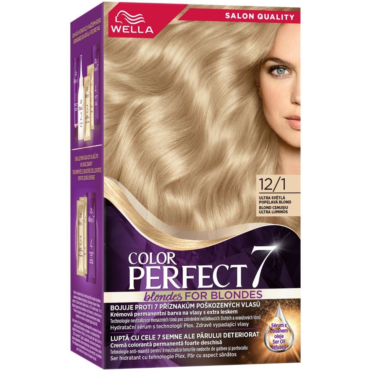 Vopsea de par permanenta blond cenusiu ultra luminos 12/1 color perfect, 13 picture