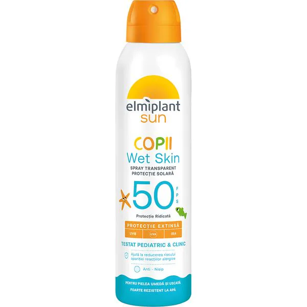 Lotiune spray protectie solara copii wet skin spf50 picture