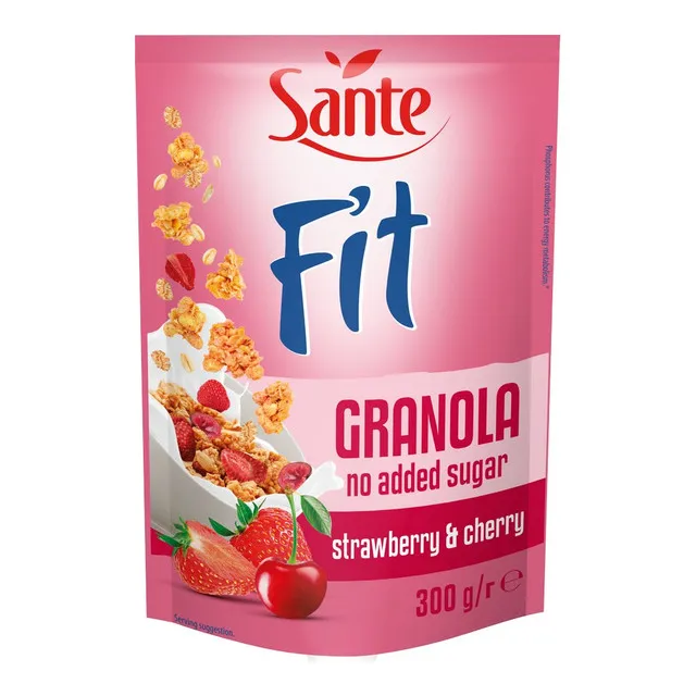 Cereale integrale granola fit capsune-zmeura picture