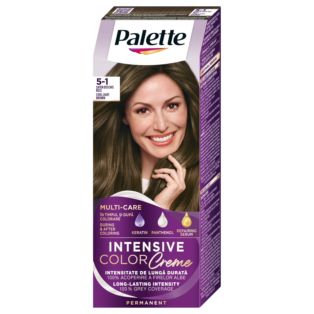 Vopsea de par permanenta  intensive color creme, 5-1 saten deschis rece picture